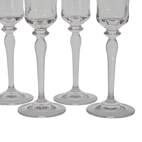 4 Mikasa Jamestown Gold Wine Glasses 8.75" shiny gold rim elegant fine crystal - Picture 3 of 9